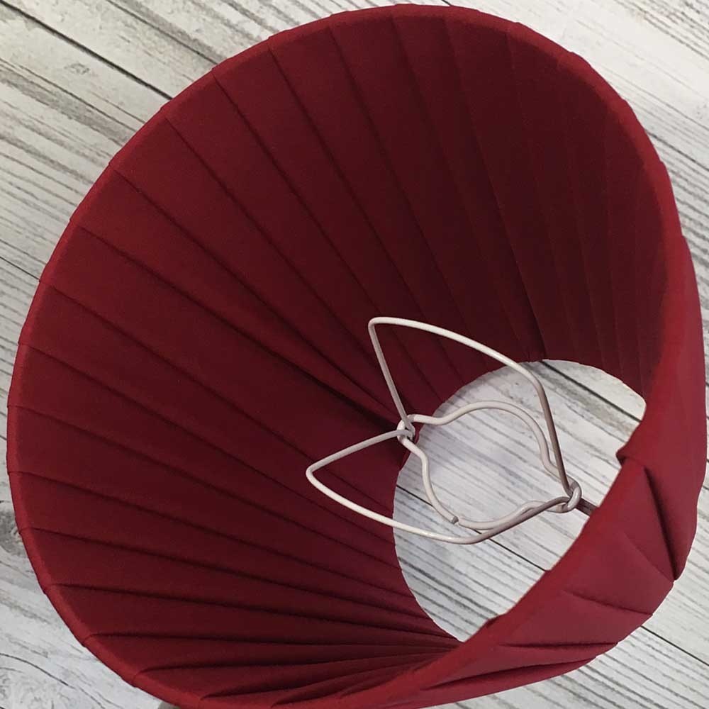 Burgundy Pleat Candle Shade